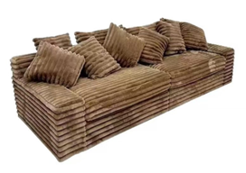 沙发，仿兔毛绒32密高密度海绵极简独立弹簧