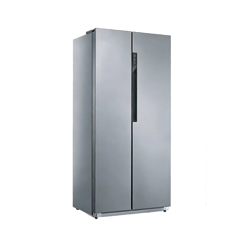 339 升对开门冰箱 银色拉丝节能大容量家用嵌入式冷藏冷冻冰箱