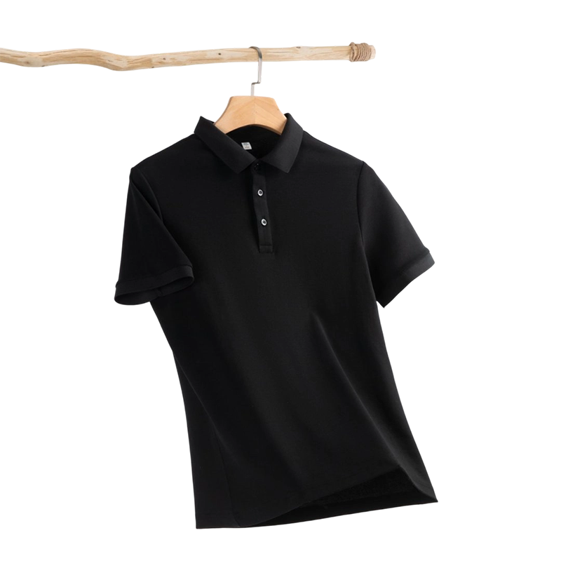 男士纯色 POLO衫 亲肤透气 经典翻领修身版型 商务休闲 短袖