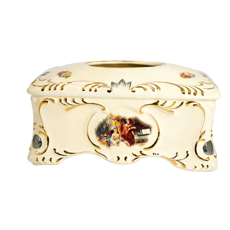 复古风陶瓷纸巾盒