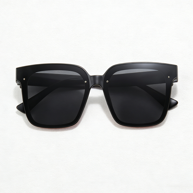 男女同款大框墨镜 金属镜架高品质太阳镜