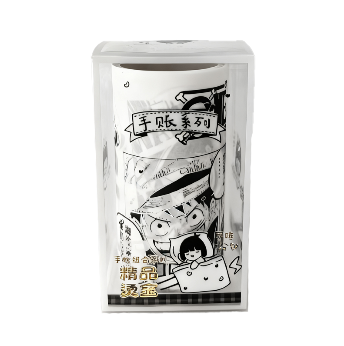 手账系列胶带黑白漫画卡通防水贴纸卷