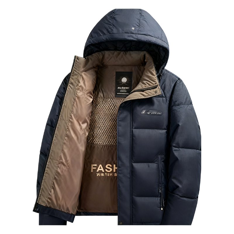 男士连帽羽绒服 冬季加厚保暖外套 防寒防风户外穿搭
