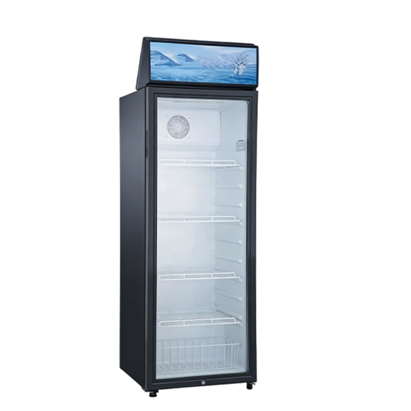 225L 商用冷藏展示柜 带灯箱低噪节能饮料保鲜冰箱 冷柜