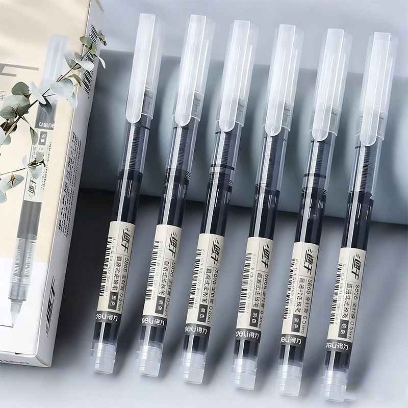 得力直液式走珠笔