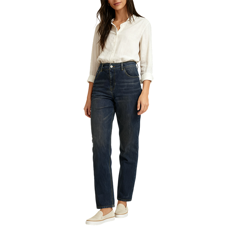 牛仔裤，经典商务九分裤