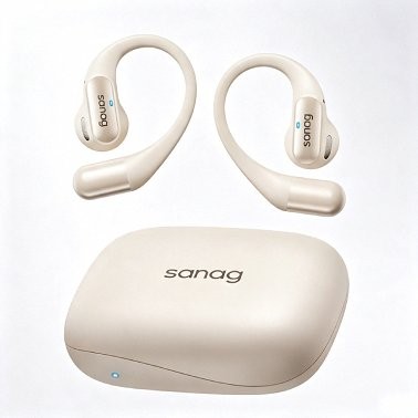 Sanag Headphones with Microphone, Light Beige, G6S