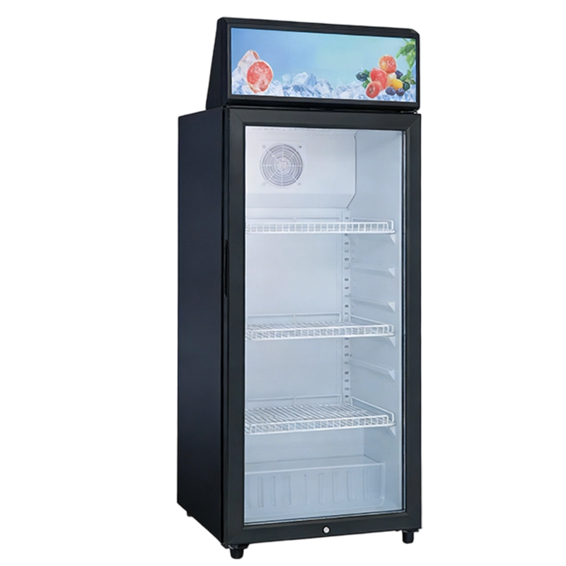 175L 商用冷藏展示柜 带灯箱饮料保鲜冰箱 低噪节能冷柜