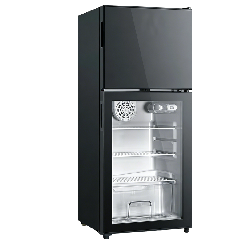 105L 双门冰吧冷藏柜 家用小型客厅办公室饮料保鲜冰箱