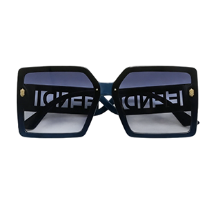 Cutout Letter Oversized Polarized Sunglasses UV400 Protection Eyewear