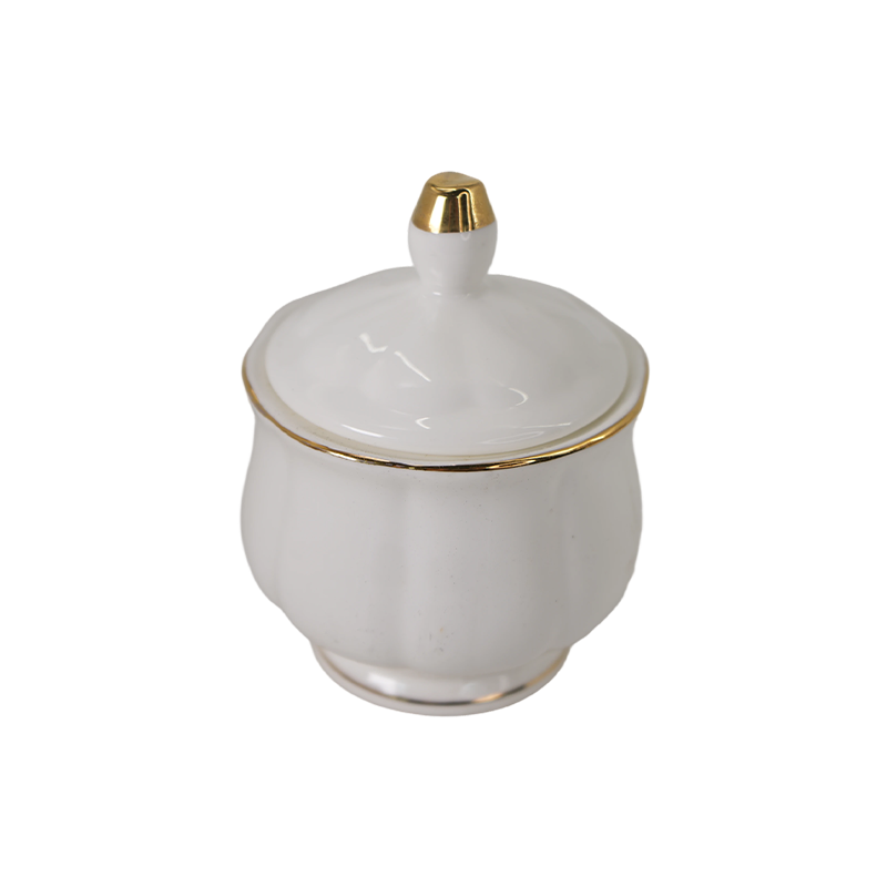 带盖陶瓷调味罐